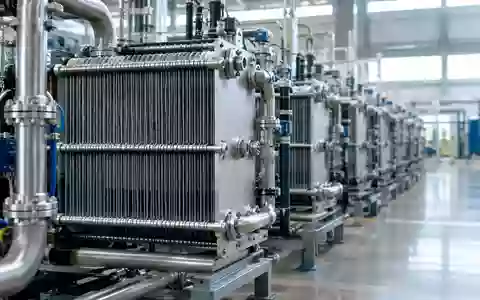 Moderne Elektrolyseure in einer Industriehalle zur Wasserstoffproduktion. - Foto: über boerse-global.de