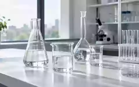 Ein minimalistisches Labor-Setting mit leeren Glasbechern auf einer weißen Arbeitsfläche bei natürlichem Licht. - Foto: über boerse-global.de