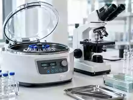 Laborausrüstung für genetische Analysen auf einem sauberen Labortisch bei natürlichem Tageslicht. - Foto: über boerse-global.de