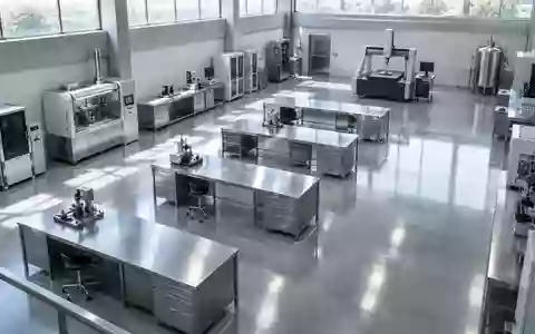 Ein steriler, moderner Laborraum in einer Industrieanlage mit sauberen Edelstahl-Arbeitsplätzen und präzisen Maschinen. - Foto: über boerse-global.de