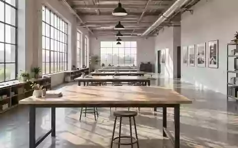 Ein minimalistischer, leerer Arbeitsbereich in einem modernen Bürogebäude mit hellem Tageslicht. - Foto: über boerse-global.de