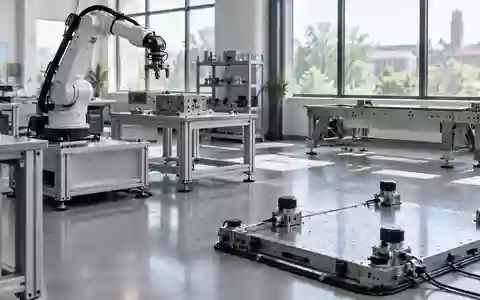 Ein modernes Robotik-Labor an einer Hochschule mit industriellen Testaufbauten und Arbeitsstationen. - Foto: über boerse-global.de