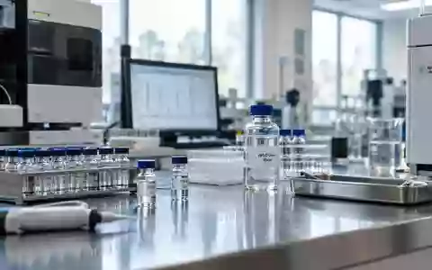Ein klinisches Labor mit präzisen wissenschaftlichen Instrumenten und Glasgefäßen auf einem Edelstahltisch. - Foto: über boerse-global.de