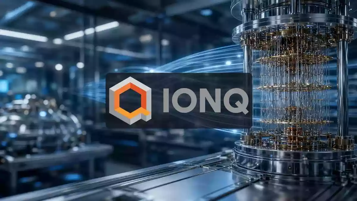 IonQ's 4.9% Slide Has No Company Story Behind It — but the Fine Print Does Illustration mit AI erstellt.