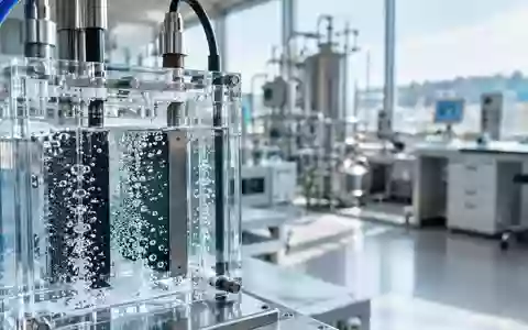 Nahaufnahme einer elektrolytischen Zelle in einem modernen Wasserstoff-Forschungslabor. - Foto: über boerse-global.de