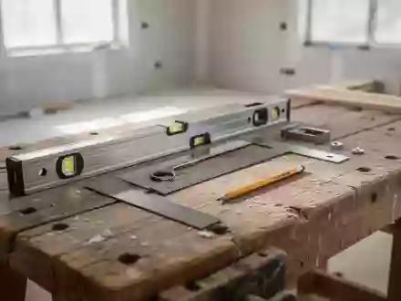 Ein ordentlich aufgeräumter Holztisch in einer Werkstatt mit professionellem Handwerkszeug. - Foto: über boerse-global.de