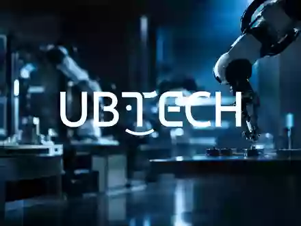 Abstrakte Darstellung einer modernen Robotik-Produktionsstätte in kühlem, professionellem Licht. - Foto: über boerse-global.de