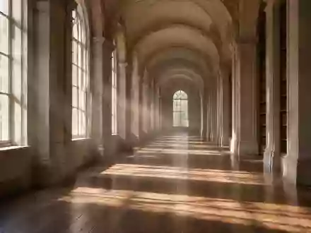 Ein lichtdurchfluteter Flur in einer klassischen Bibliothek mit hohen Bogenarchitekturen und natürlichem Lichteinfall. - Foto: über boerse-global.de