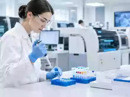 Ein modernes, steriles medizinisches Labor mit diagnostischer Ausstattung in einer hellen, professionellen Umgebung. - Foto: über boerse-global.de