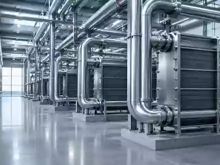 Industrielle Kühlsysteme mit glänzenden Edelstahlrohren in einer modernen Anlage. - Foto: über boerse-global.de