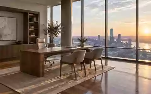Ein leeres, modern eingerichtetes Büro mit einfallendem Tageslicht und einem sauberen Schreibtisch. - Foto: über boerse-global.de
