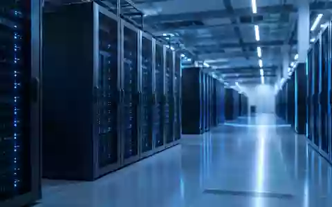Moderne Server-Infrastruktur in einem klimatisierten Rechenzentrum mit kühler, bläulicher Beleuchtung. - Foto: über boerse-global.de