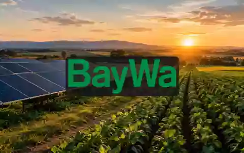 Moderne Photovoltaik-Anlage integriert in eine landwirtschaftliche Fläche bei Sonnenuntergang. - Foto: über boerse-global.de
