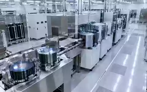 Ein steriler Reinraum in einer Halbleiterfertigung mit hochmodernen Maschinen zur Silizium-Wafer-Verarbeitung. - Foto: über boerse-global.de
