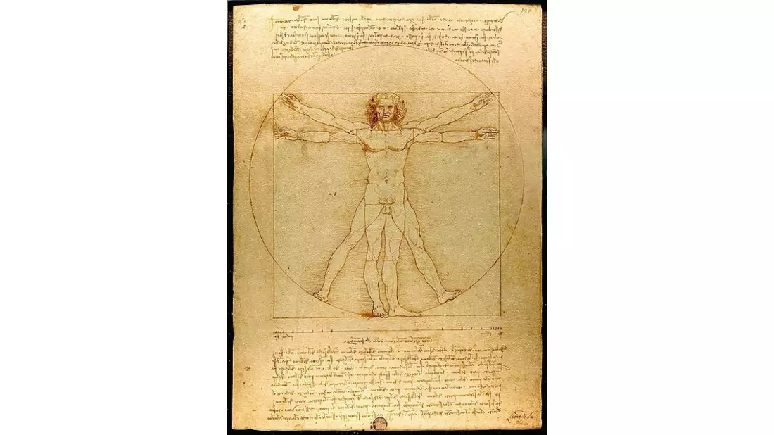 Der vitruvianische Mensch - Bild: Leonardo Da Vinci