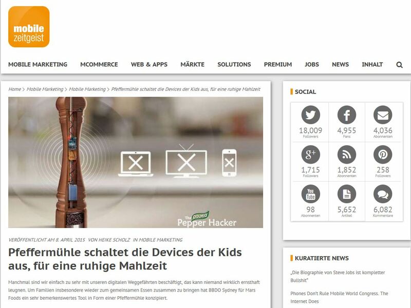  - Foto: Screenshot: mobile-zeitgeist.com Artikel über den Pepper Hacker