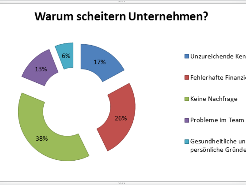 Gruende fuer das Scheitern von Unternehmen - Foto: selbsterstellte Grafik