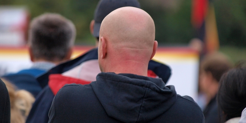 Rechtsradikaler bei Protest in Chemnitz - Foto: über dts Nachrichtenagentur