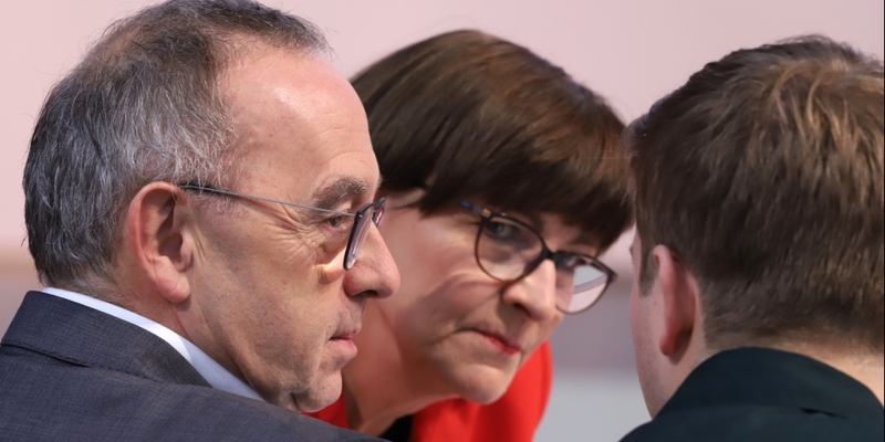 Norbert Walter-Borjans, Saskia Esken, Kevin KÃ¼hnert - Foto: über dts Nachrichtenagentur