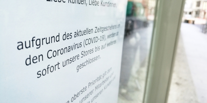 Wegen Coronakrise geschlossener Laden - Foto: über dts Nachrichtenagentur