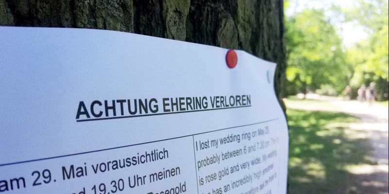 Verlorener Ehering - Foto: über dts Nachrichtenagentur