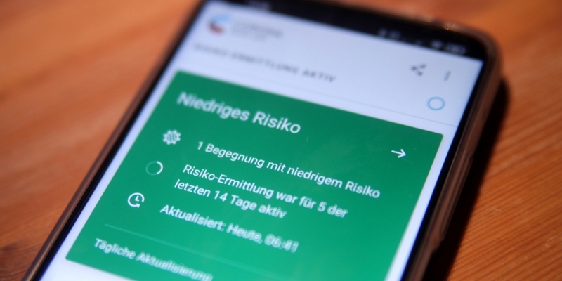 Corona-Warn-App mit Risikobegegnung - Foto: ?ber dts Nachrichtenagentur