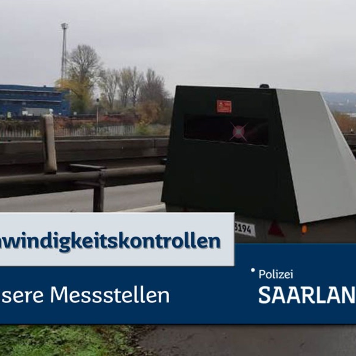 POL-SL: Geschwindigkeitskontrollen im Saarland / Ankündigung der Kontrollörtlichkeiten und -zeiten - 51. KW 2023 - Foto: presseportal.de
