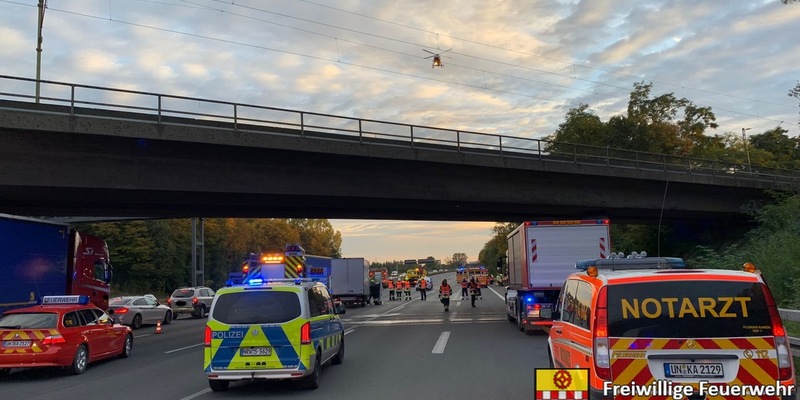 FW-EN: Verkehrsunfall auf der BAB 1 - Foto: presseportal.de