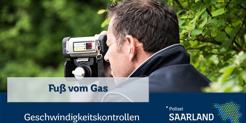 POL-SL: Geschwindigkeitskontrollen im Saarland / Ankündigung der Kontrollörtlichkeiten und -zeiten, 25. KW 2025 - Foto: presseportal.de