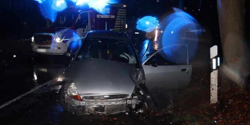 POL-HF: Auffahrunfall - VW und Auto stoßen ineinander - Foto: presseportal.de