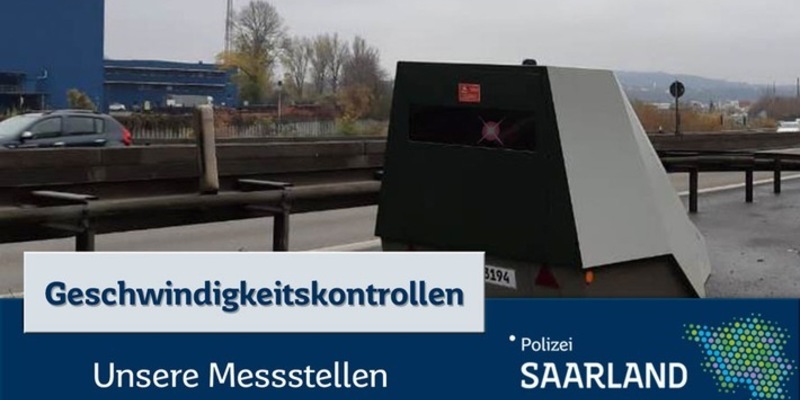 POL-SL: Geschwindigkeitskontrollen im Saarland / Ankündigung der Kontrollörtlichkeiten und -zeiten 31. KW - Foto: presseportal.de