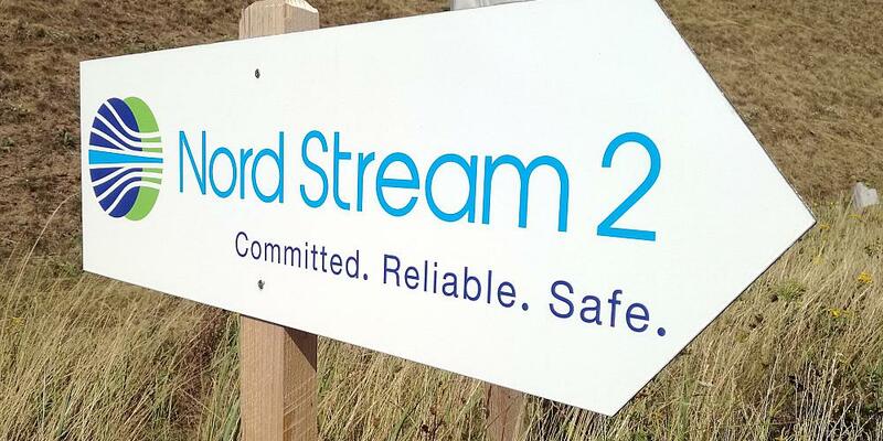 Hinweisschild Nord Stream 2 - Foto: ?ber dts Nachrichtenagentur