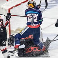 Auch vor den Spielen gedenken die Eisbären Berlin ihres verstorbenen Teamkollegen Tobias Eder. - Foto: Andreas Gora/dpa