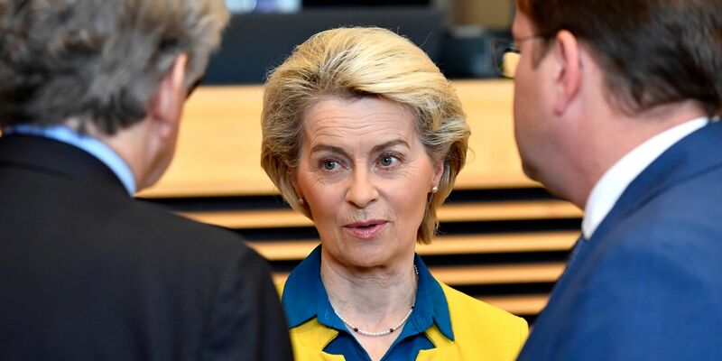 Die Spitzenkandidatin für die Europäische Kommission und derzeitige Präsidentin der Europäischen Kommission, Ursula von der Leyen. - Foto: Geert Vanden Wijngaert/AP/dpa