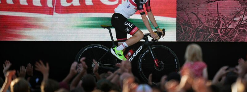 Der Slowene Tadej Pogacar (2.v.r) war vor der Tour der France an Covid-19 erkrankt. - Foto: Daniel Cole/AP/dpa