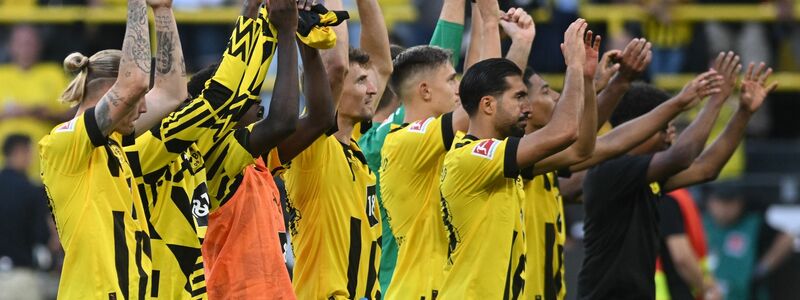 Dortmunds Marco Reus jubelt über seinen Treffer zum 1:0. - Foto: Bernd Thissen/dpa
