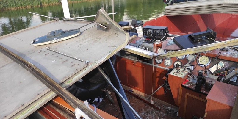 POL-DU: Friemersheim Schiffsunfall - hoher Sachschaden - Foto: presseportal.de