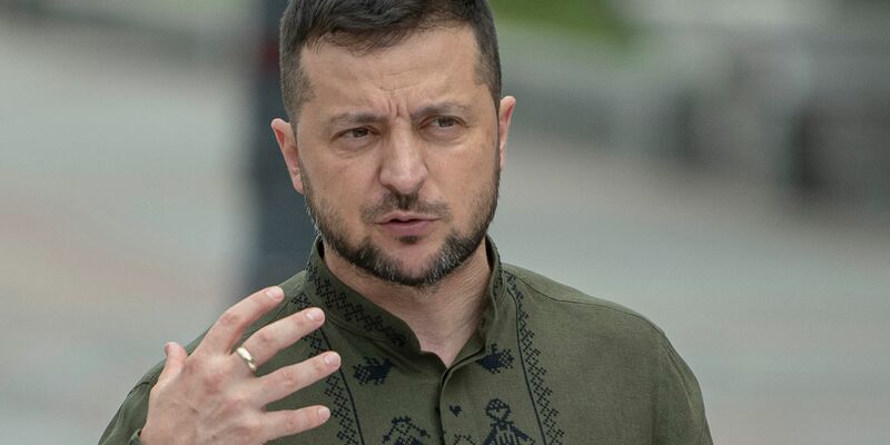 Gibt sich siegesgewiss: Wolodymyr Selenskyj, Präsident der Ukraine. - Foto: Andrew Kravchenko/AP/dpa