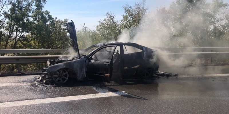 POL-PDLD: Pkw-Brand auf der K23 von der B38 in Richtung Deutschhof - Foto: presseportal.de