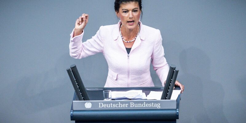 Die Linken-Politikerin Sahra Wagenknecht vergangene Woche im Bundestag. - Foto: Michael Kappeler/dpa