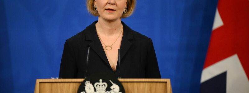 Liz Truss, Premierministerin von Großbritannien, während einer Pressekonferenz in der Downing Street. - Foto: Daniel Leal/PA Wire/dpa