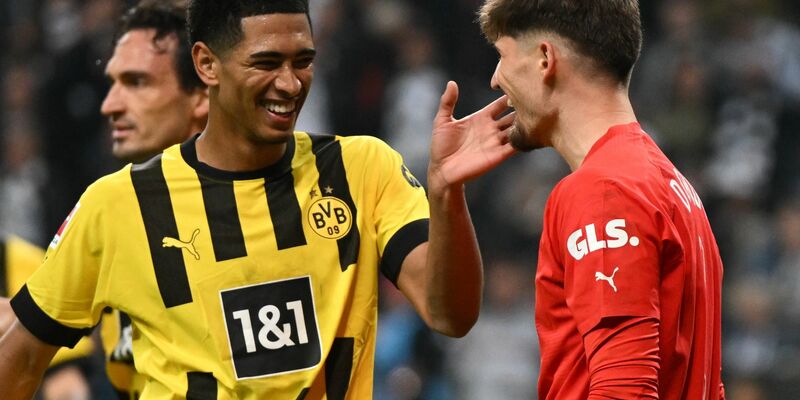 Frankfurts Tuta (l) und Dortmunds Niclas Füllkrug kämpfen um den Ball. - Foto: Arne Dedert/dpa