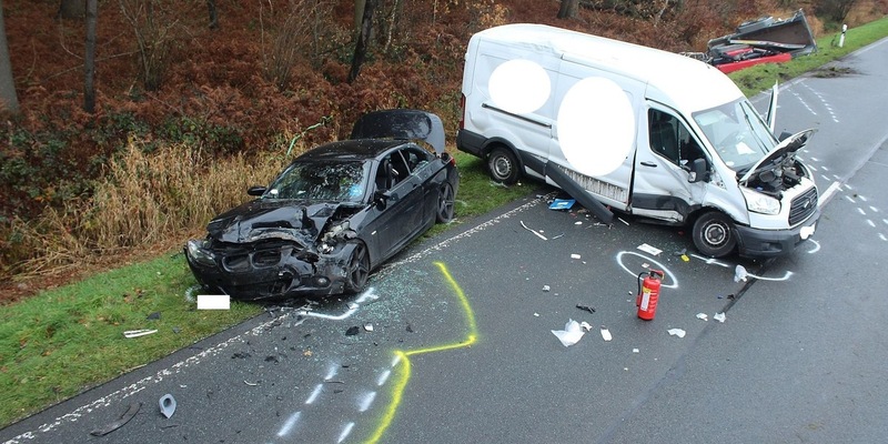 POL-COE: Senden, B235/ Mit Auto überschlagen - Foto: presseportal.de