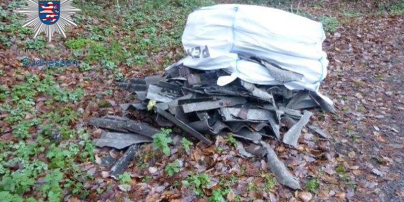 POL-DA: Höchst: Illegale Müllentsorgung im Wald - Polizei bittet um Hinweise - Foto: presseportal.de