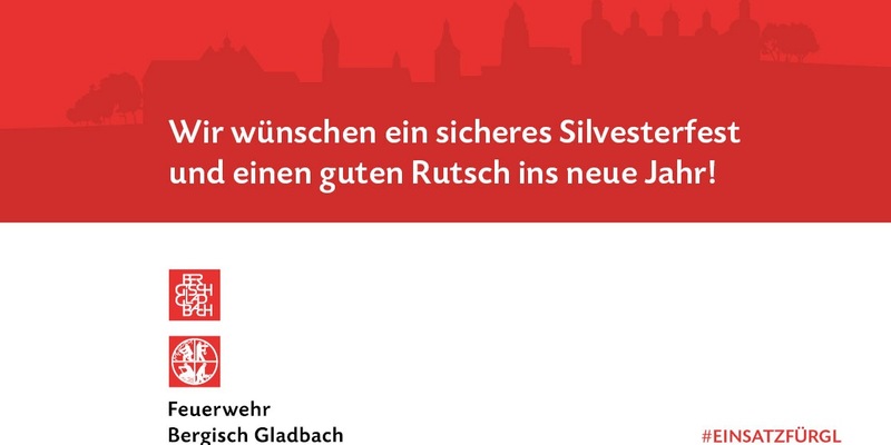 FW-GL: Sicherheitstipps der Feuerwehr Bergisch Gladbach zum Jahreswechsel - Foto: presseportal.de