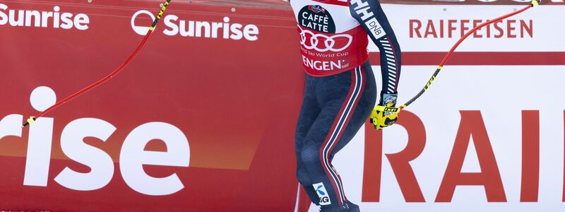 Der Norweger Aleksander Aamodt Kilde gewann die Abfahrt. - Foto: Peter Klaunzer/KEYSTONE/dpa
