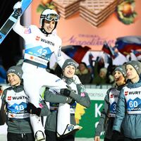 Der Slowene Zajc wurde bei der Tournee zweimal disqualifiziert. - Foto: Daniel Karmann/dpa