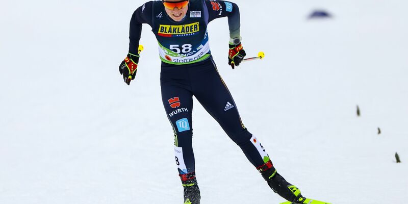 Katharina Hennig lief in Val di Fiemme als Dritte ins Ziel. - Foto: Daniel Karmann/dpa