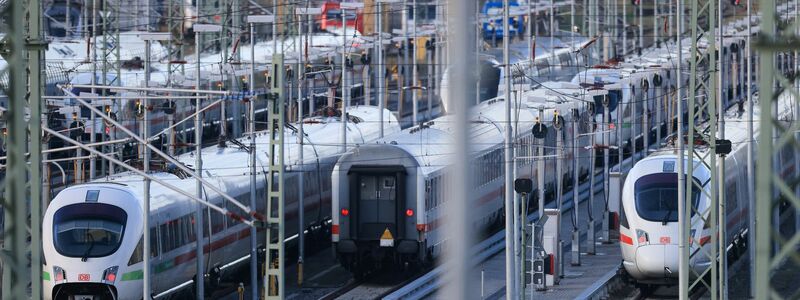 Zahlreiche Fernzüge stehen auf dem Gelände vor dem Leipziger Hauptbahnhof. - Foto: Jan Woitas/dpa