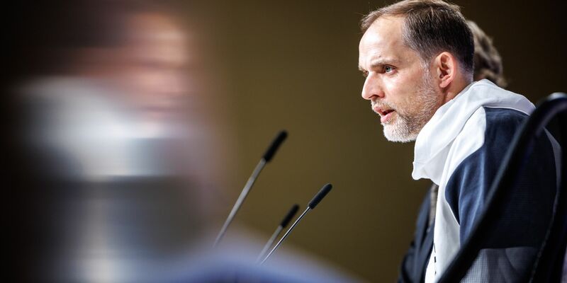 Bayern-Trainer Thomas Tuchel bei der Pressekonferenz in München. - Foto: Matthias Balk/dpa